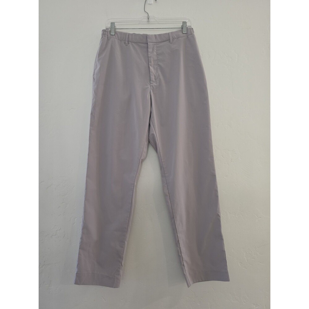 UNIQLO x Theory Men's Pants Size Medium Beige Straight Leg Stretch Trousers